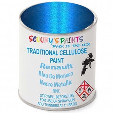 Cellulose Paint For Renault Bleu De Monaco Nacre Rnc Traditional Spray Touch Up