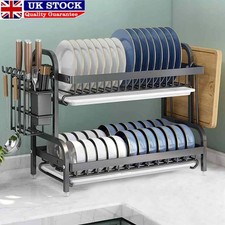 2 Tier Dish Drainer Rack With