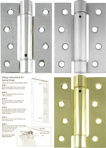 Fire door spring hinges single - door,