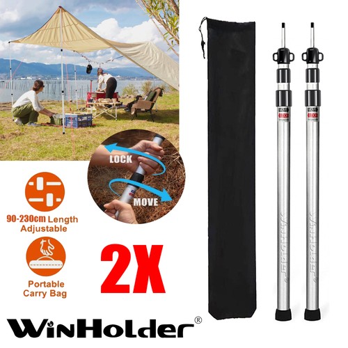 Telescopic tarp pole - telescopic,