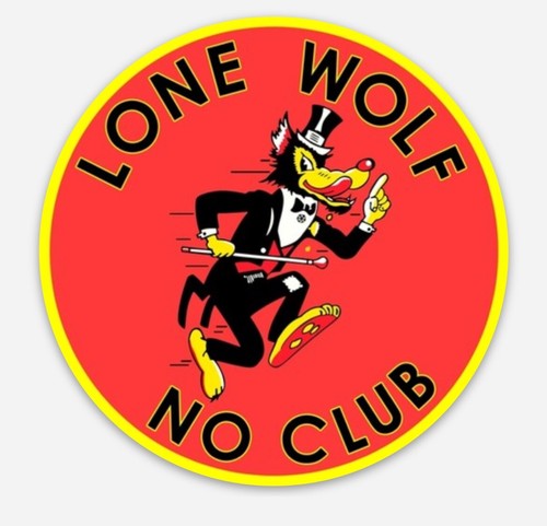 Lone wolf club retro - wolf, no