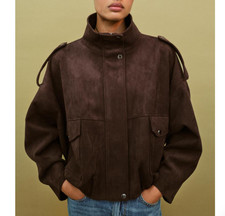 Zara FAUX SUEDE JACKET WITH