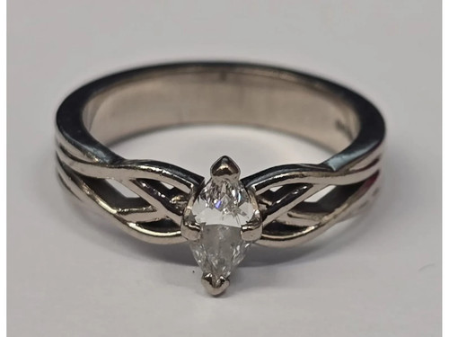 18k white gold diamond celtic - 18k,