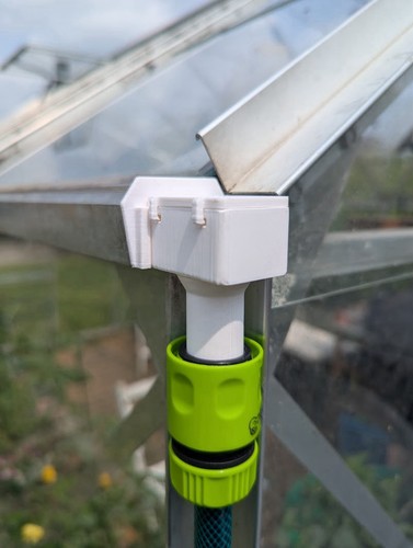 Greenhouse guttering rain - greenhouse, link