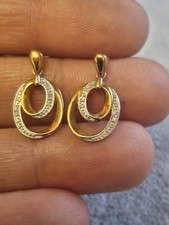 9ct Gold and Diamond Earrings