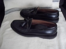 G.H. Bass Weejuns Smart Classic Tassel Black Leather Loafers UK 9.5 EU 43