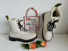 Dr Martens 1460 cream Serena fur lined shearling 8 hole ankle boots UK5 EU38 US7
