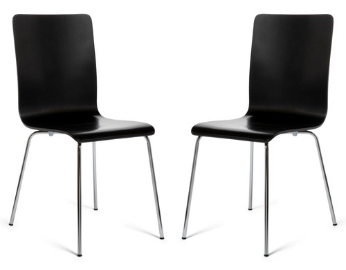 Dining chairs set black - set, of