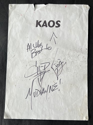 Mudvayne signed mini poster - signed,