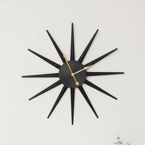 Black metal starburst detail - metal,