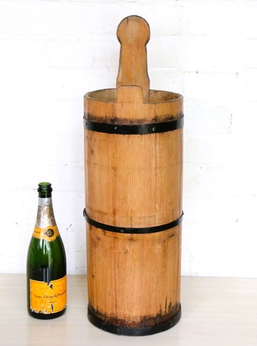 Antique wooden butter - wooden,