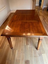 Cherry Wood Classic Solid Dining Table & 9 Chairs – Excellent Condition