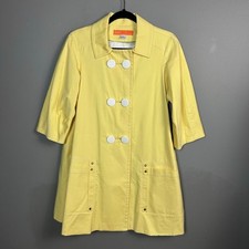 Cynthia Cynthia Steffe trench Jacket Medium Yellow 50s fisherman pastel pea coat