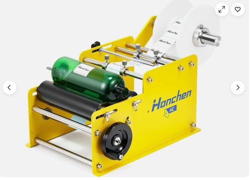 Manual round bottle labeling - manual,