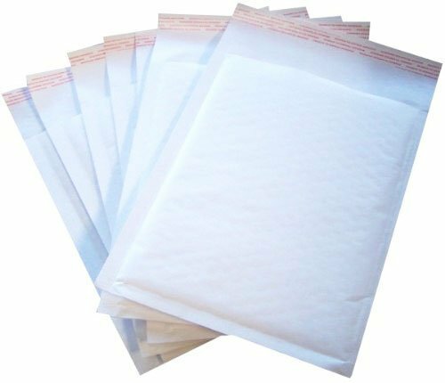 White padded bubble bags - white,
