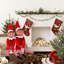 🎄Christmas⭐Gift 12 inch Elf On The Shelf Christmas Tradition Doll Red Blue👍