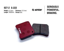 Sinter kart brake pads S-222 soft Kelgate GTK 13mm, 250, gearbox, long circuit