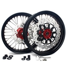 Supermoto 17"x3.5"/4.25" Wheels Disk Bracket Kit For Honda CRF250R CRF450R 14-19