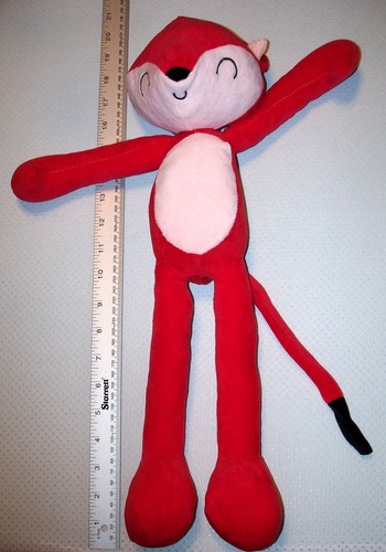 Tall bright red plush soft - red,