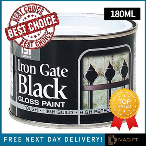 Black iron gate gloss paint - iron,