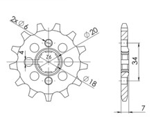 Sprocket step 520 teeth 13