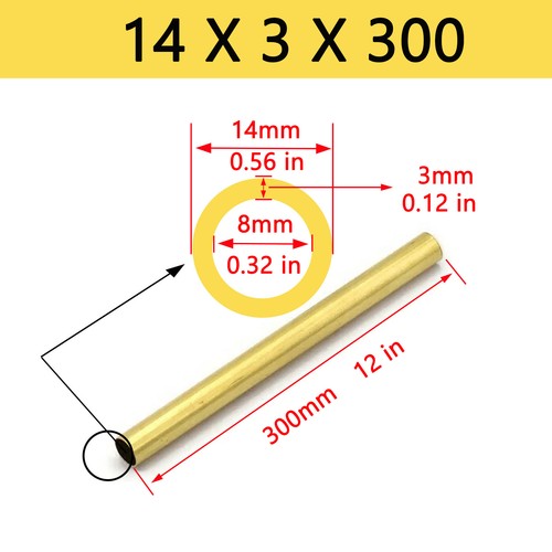 Brass hollow tube 8mm 5mm - tube, 8.5mm