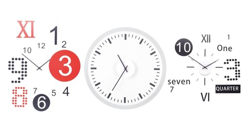 Large wall clock - clock, adhesive