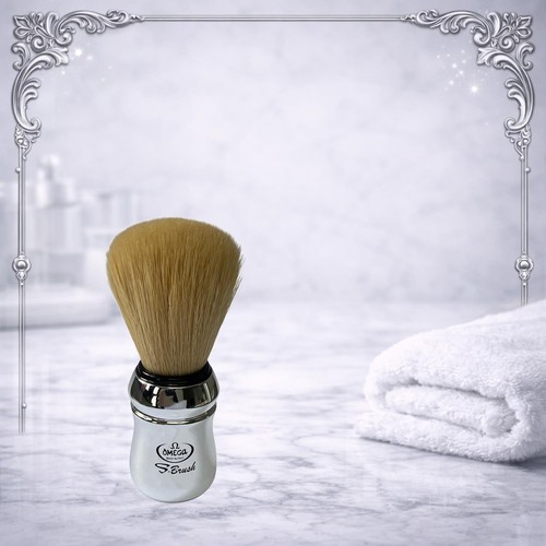 Omega chrome brush - chrome, shaving