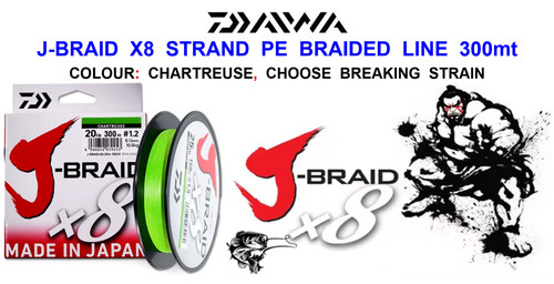 Daiwa braid 300m - x8,
