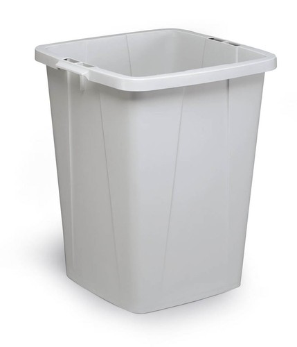 Durable 90l waste bin - waste, grey