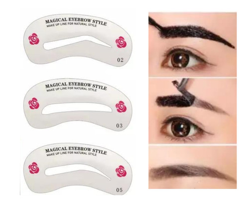 6pcs eyebrow stencils shaper - eyebrow,