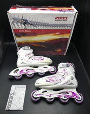 Roces Compy 7.0 Inline Roller Skates Blades White Adjustable UK 4-7 EU 38-41