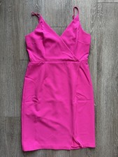 Gianni Bini Melissa Surplice V-Neck Sleeveless Crossover Hem Crepe Dress Size 10