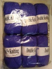 6 x 50g New Sheena Anne Double Knitting Wool Yarn Purple shade 1223