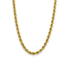 9ct Yellow Gold Hollow Rope