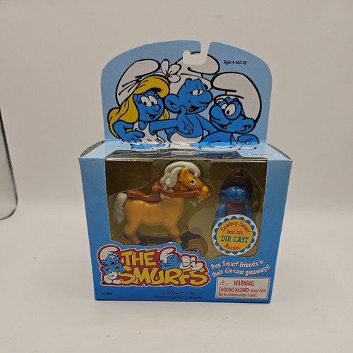 Cowboy smurf and - his, die-cast