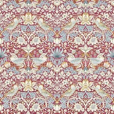 William Morris Design Strawberry Thief Wallpaper Plum Cream Paste The Wall
