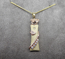 Clogau Gold 9ct Yellow & Rose Gold Tree of Life Diamond Ingot Pendant 10g 18"