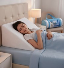Orthopedic Memory Foam Wedge Pillow – Acid Reflux Relief, Pregnancy, Back & Leg