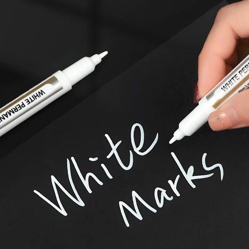 White permanent marker pens - white,