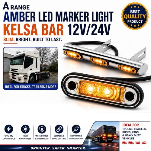 Amber hella style led flush - hella,