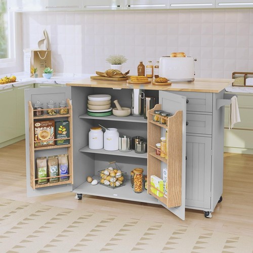 Holtico grey kitchen island - kitchen,