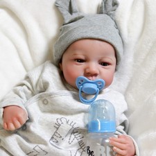 Lifelike Reborn Newborn Baby Dolls Realistic Boy Vinyl Silicone Handmade Gift UK