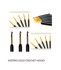 KnitPro Crochet Hooks Gold &