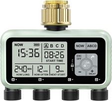 Johgee Zone Water Timer Brass Inlet Irrigation, Sprinkler Outlet, Hose RRP £63