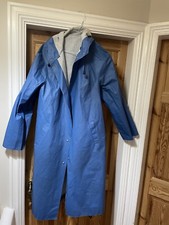 Rainspel Vintage Real Waxed Raincoat Women’s Mac Trench coat Blue