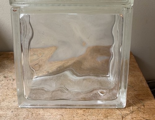 Vintage reclaimed glass block - glass,