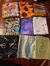 MIXED LOT OF 9 COTTON FABRIC
