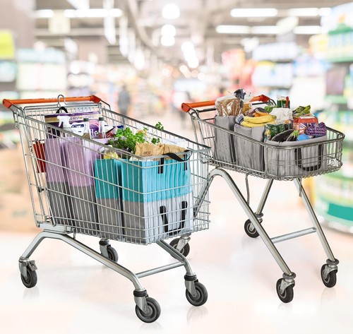Foldable trolley tote - 2-in-1,