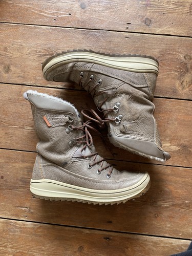 Ecco walking leather - leather, khaki